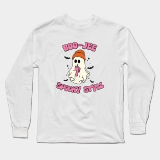 Boo-Jee Spooky Style Girl Ghost Halloween Long Sleeve T-Shirt